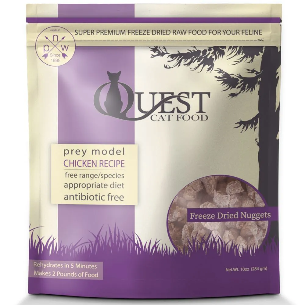 Quest Prey Model Chicken Recipe Grain-Free Freeze-Dried Raw Cat Food 10oz