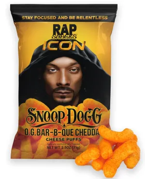 Rap Snacks Snoop Dogg BBQ Cheddar Puffs 2.5oz (BEST BY: JAN 2024)