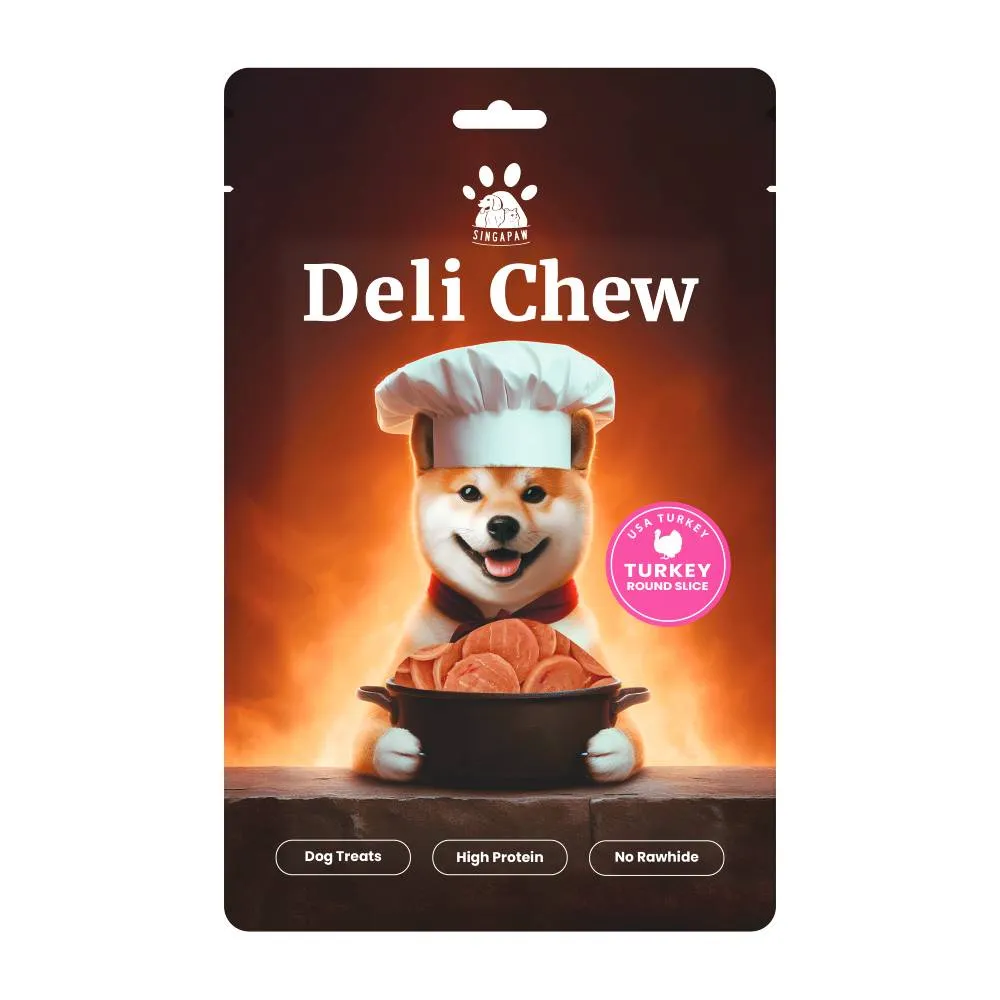 Singapaw Dog Deli Chew Turkey Round Slice 120g