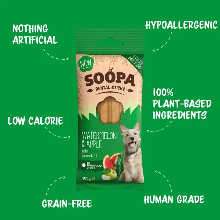 Soopa Watermelon & Apple Dog Dental Stick Chew