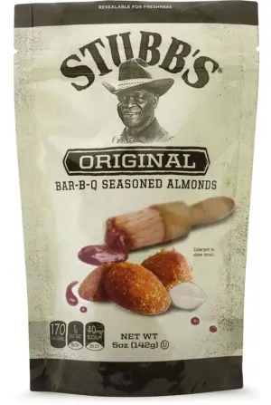 Stubb's Original BBQ Seasoned Almonds 5oz (BEST BY: JUN 2024)