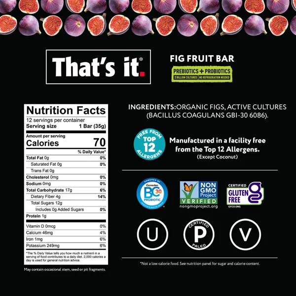 That's It Probiotic Fruit Bar