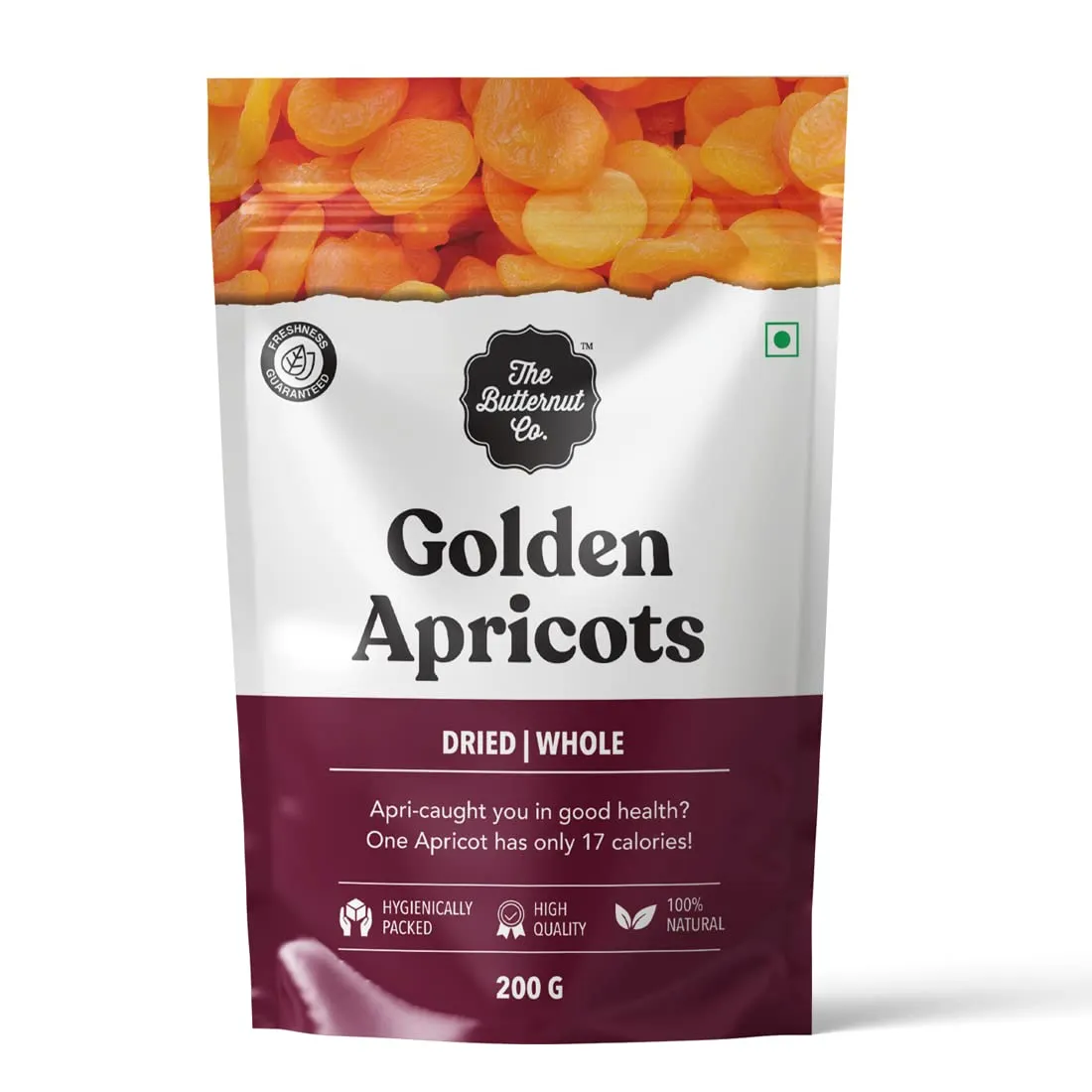 The Butternut Co. Dried Golden Apricots 200g | 100% Natural | High Fiber | Gluten Free | Naturally Sweet