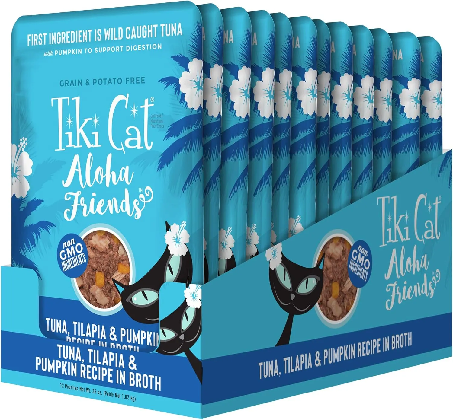 Tiki Cat Aloha Friends Tuna Tilapia Pumpkin (3 oz x 12 cans)