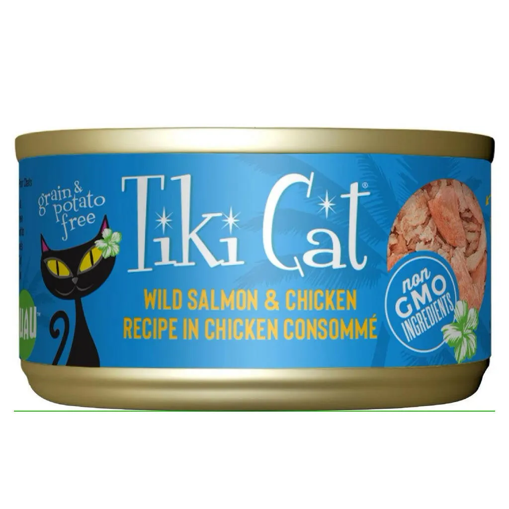 Tiki Cat Luau Wild Salmon & Chicken in Chicken Consomme Grain-Free Canned Food for Cats