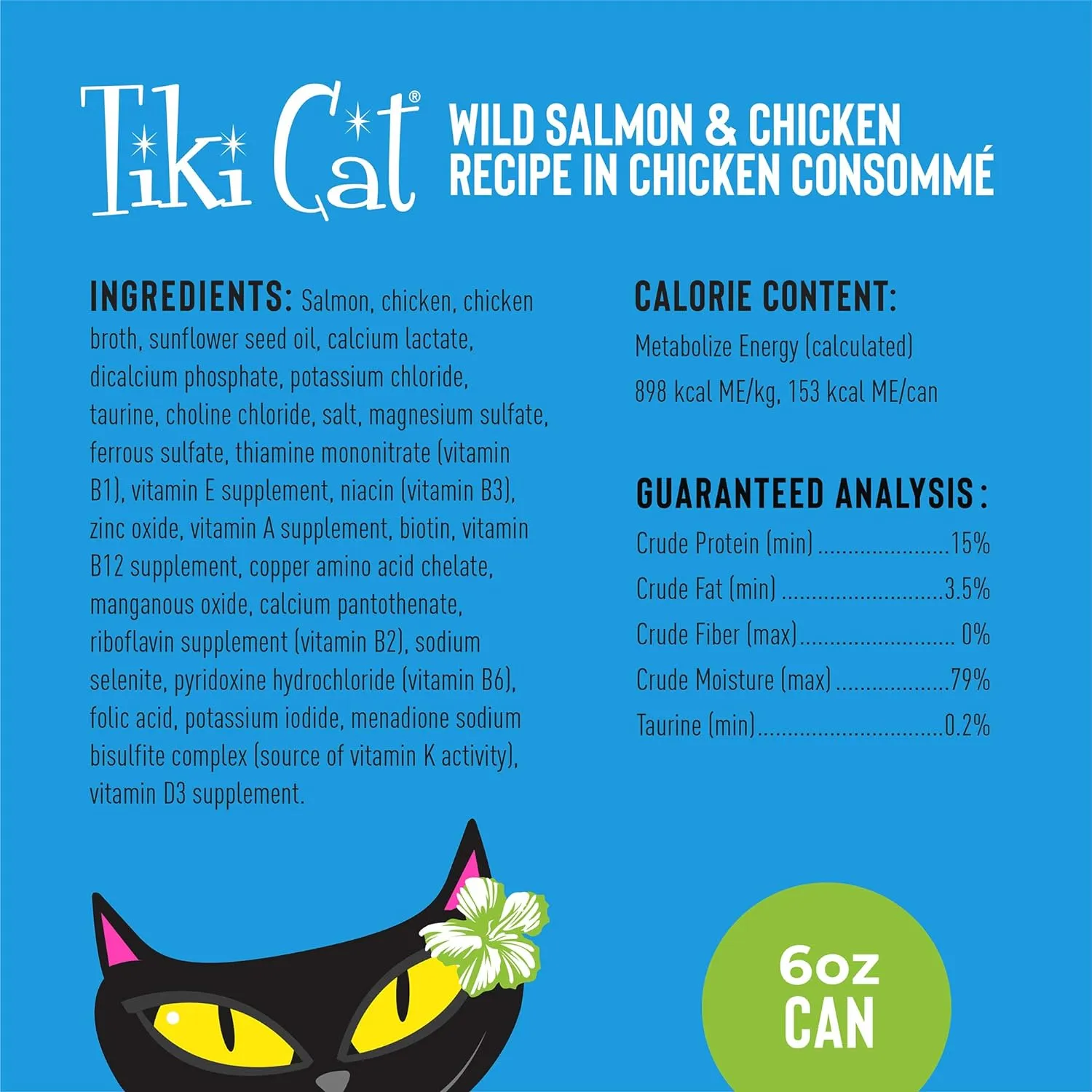 Tiki Cat Luau Wild Salmon & Chicken in Chicken Consomme Grain-Free Canned Food for Cats