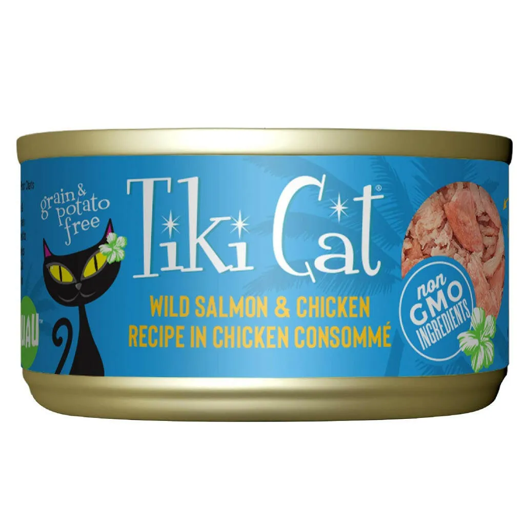 Tiki Cat Luau Wild Salmon & Chicken in Chicken Consomme Grain-Free Canned Food for Cats