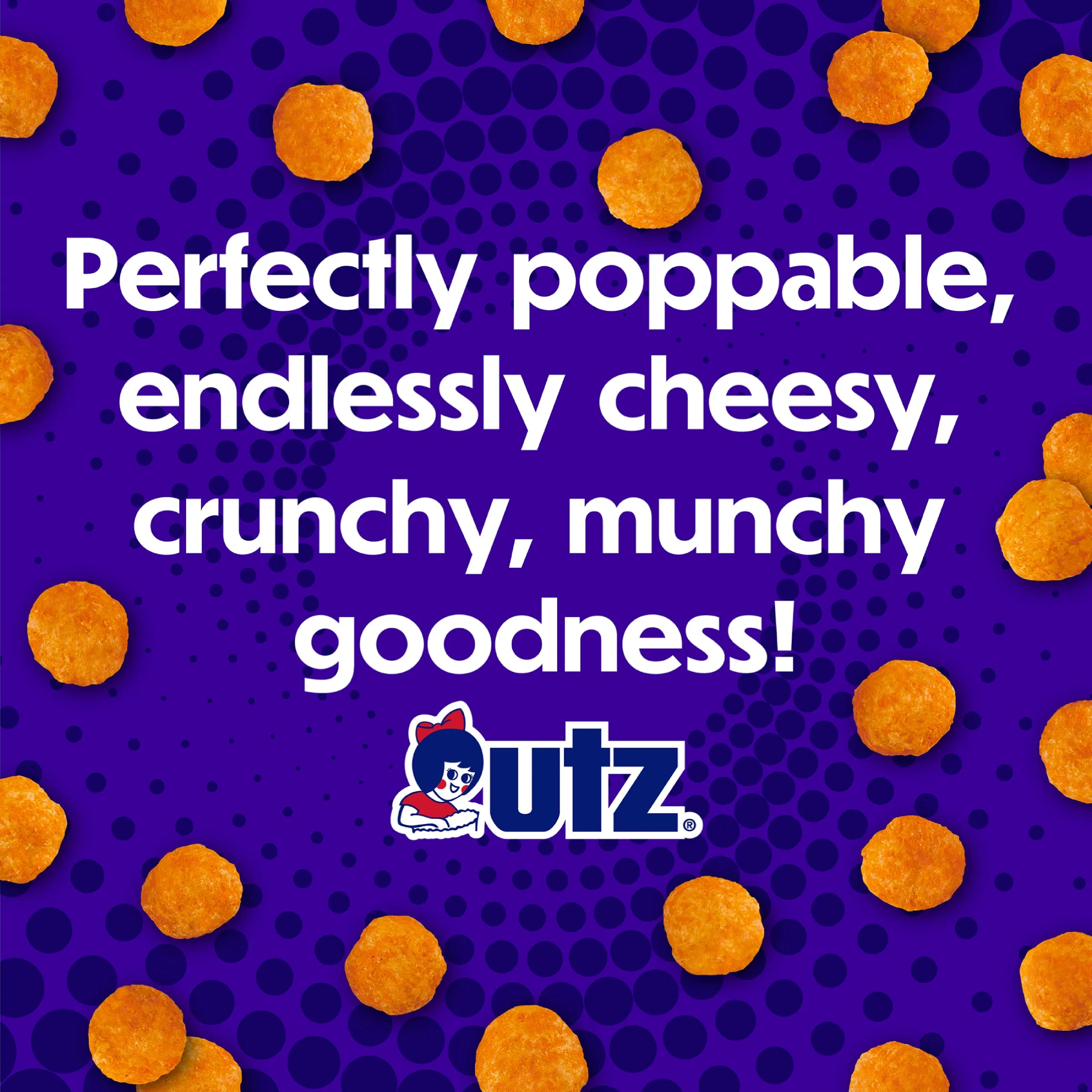 Utz Baked Cheddar Mini Cheese Balls, Multipack, 1 oz, 24 Count