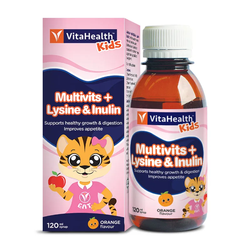 VitaHealth Kids Multivits   Lysine & Inulin 120mL