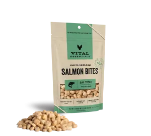 Vital Essentials Freeze-Dried Alaskan Salmon Bites Dog Treats