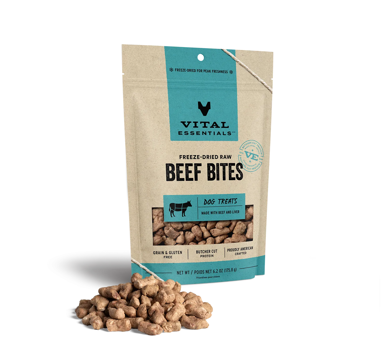 Vital Essentials Freeze-Dried Beef Bites Dog Treats