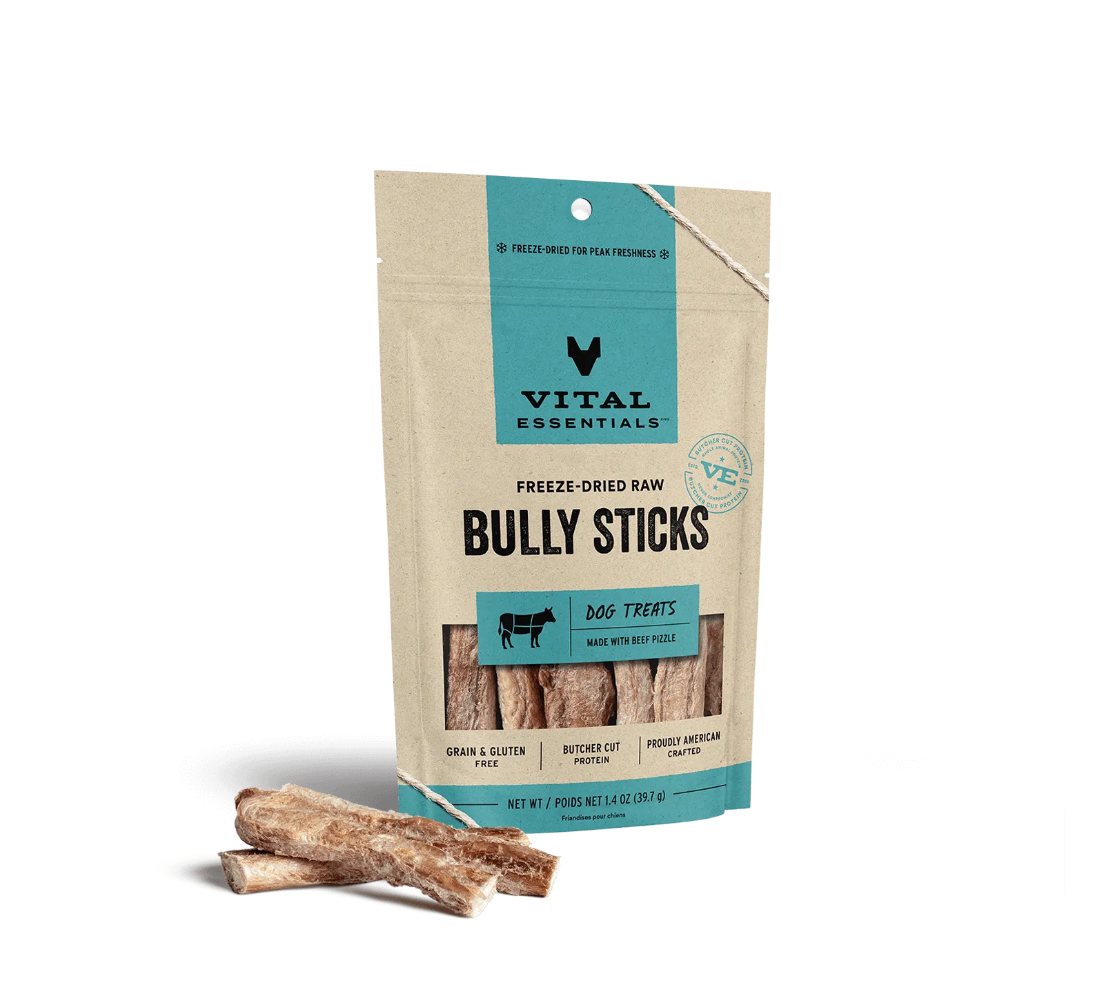 Vital Essentials Freeze-Dried Bully Sticks Dog Treats