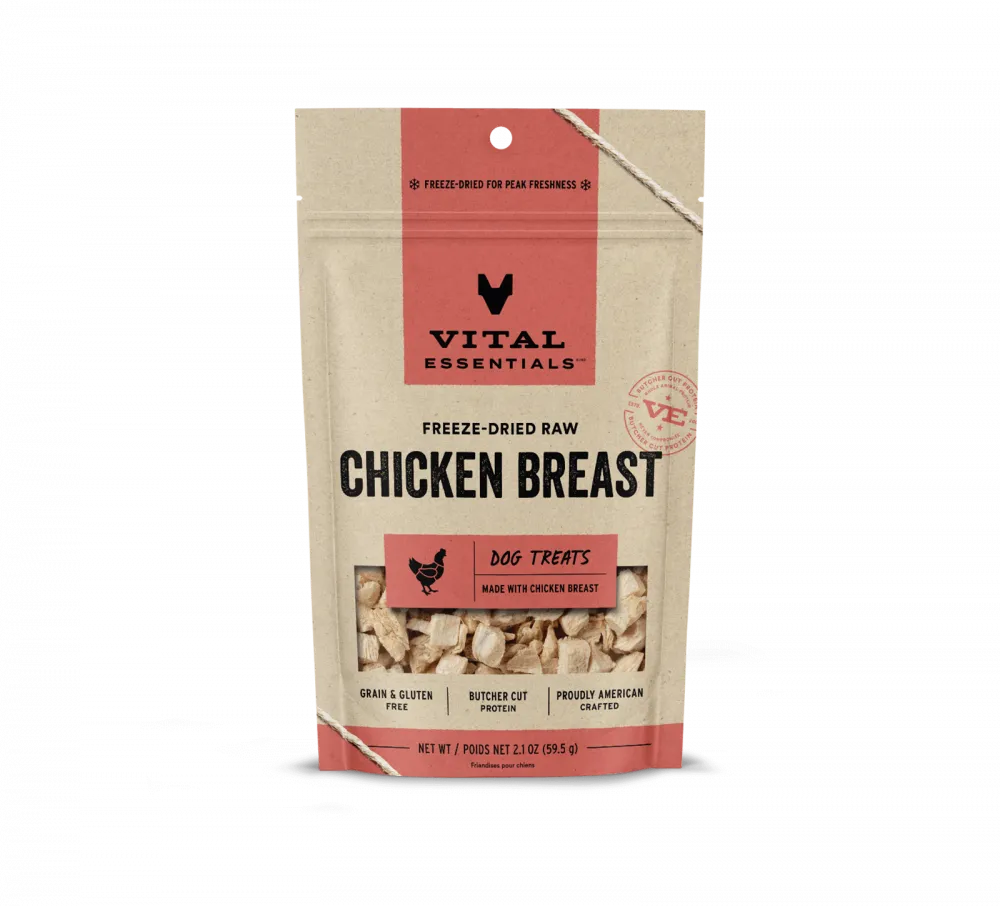 Vital Essentials Freeze Dried Chicken Breast Dog Treats