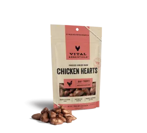 Vital Essentials Freeze-Dried Chicken Hearts Dog Treats