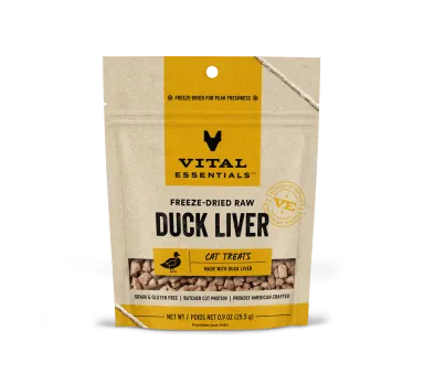 Vital Essentials Freeze-Dried Duck Liver Cat Treats