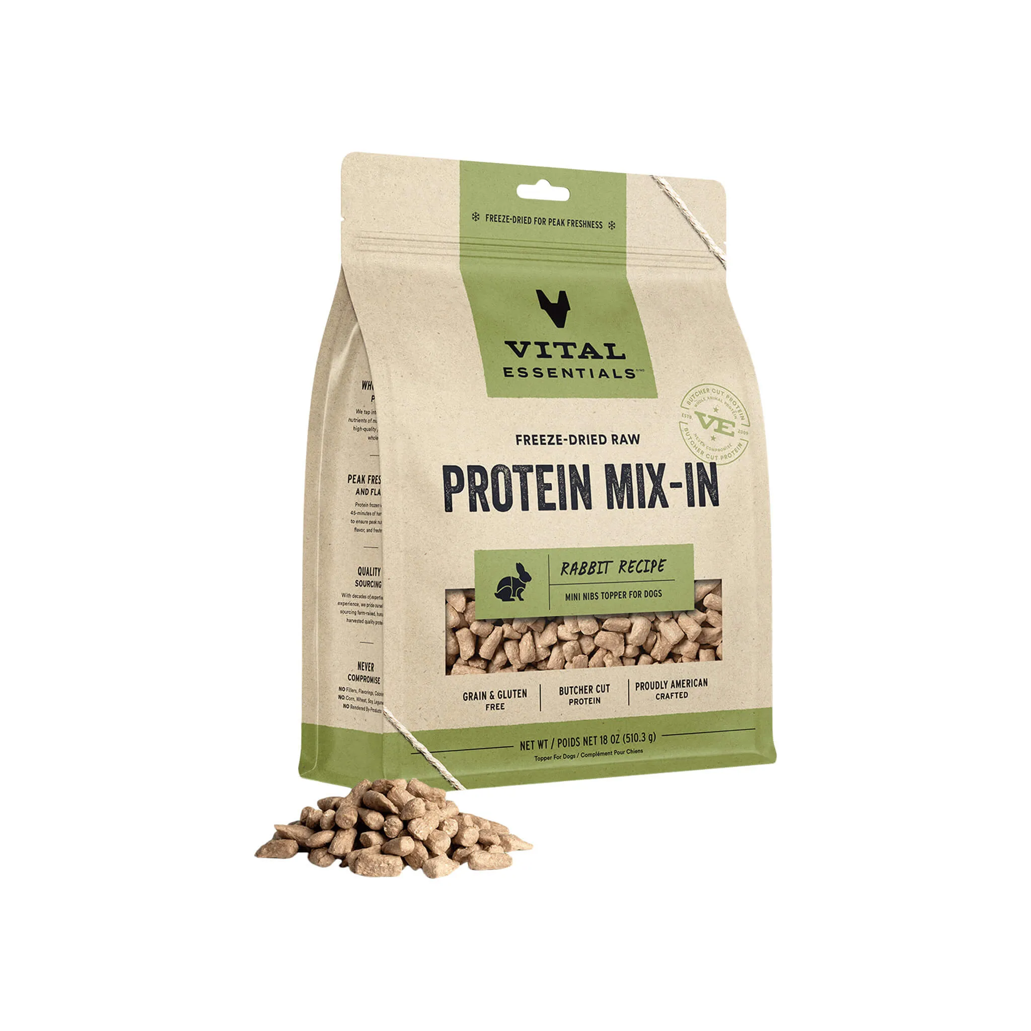 Vital Essentials Freeze-Dried Raw Protein Mix-In Mini Nibs for Dogs