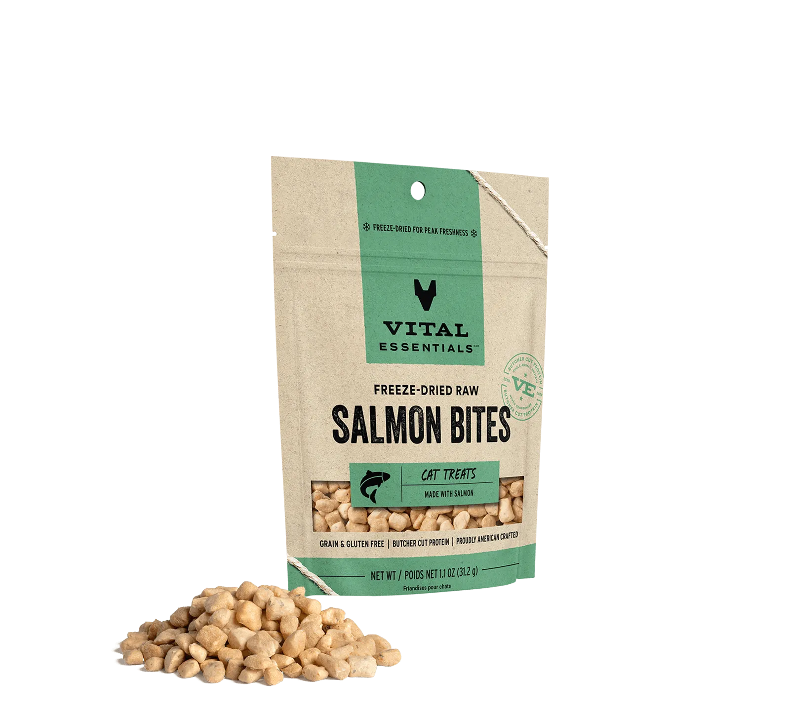 Vital Essentials Vital Cat Freeze Dried Grain Free Wild Alaskan Salmon Cat Treats