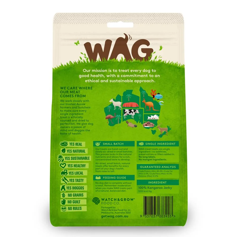 WAG Kangaroo Jerky Grain-Free Dog Treats 200g